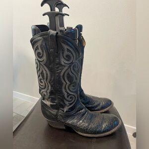 Tony Lama Vintage smooth ostrich Western Cowboy men Boots US 10 D